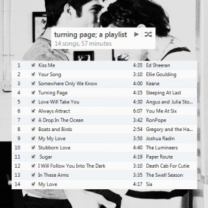 jordanroleplays:TURNING PAGE [ a lovers fanmix ] +listen{ a mix for ...
