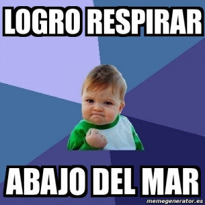 logro respirar abajo del mar