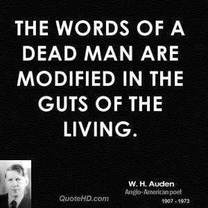 Auden Death Quotes