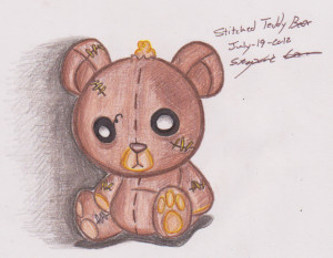 Stitched Teddy Bear Drawing