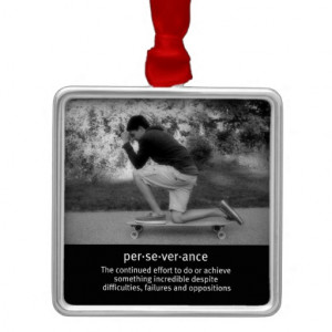 Longboard Pose and Quote Christmas Tree Ornaments