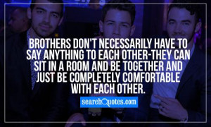 ... and be together and just be completely comfortable with each other
