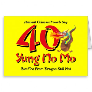 Yung No Mo 40th Birthday Cards