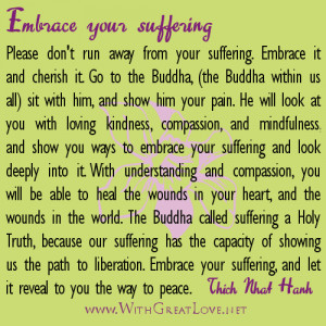 Healing quotes - Embrace your suffering