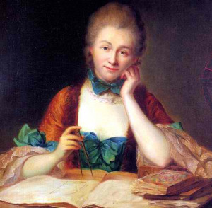Portrait of Emilie du Chatelet by Maurice Quentin de La Tour.