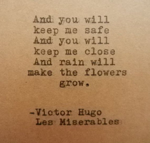 VICTOR HUGO Les MISERABLES Quote Hand Typed on by PoetryBoutique, $10 ...