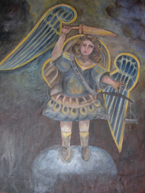 St. Michael the Archangel Original Oil painting by Adela Olivero ...