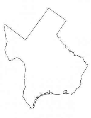 State Texas Map Outline