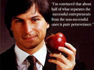 ... entrepreneurs from the non-successful ones is pure perseverance