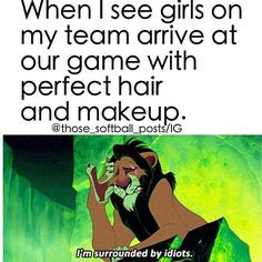 ... aka the worst softball player ever whos playing for her boyfriend More