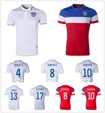 hot 2014 world cup USA away and home soccer football jerseys top 3A
