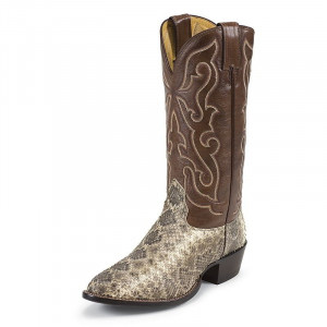 Natural Western Exotic Diamondback Rattlesnake Men's Cowboy Boots ...