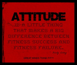 Fitness Attitude Poster in Red