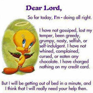 tweety funny prayer devout pray by tweety fun cartoon joke from