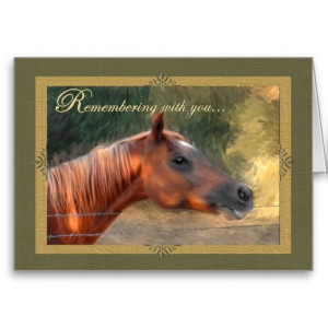 Pet Sympathy Loss of a Horse Cards