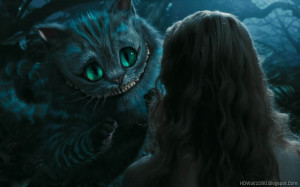 Alice in Wonderland (2010) chashire cat and alice
