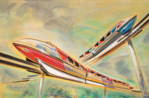 Tomorrowland Monorail, Mark I, 1959 at Disneyland.