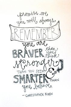 Christopher Robin Quote by WhimsyLettering on Etsy More