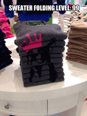 Outstanding sweater folding