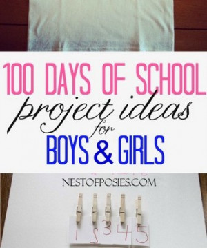 100 day school project ideas for parents
