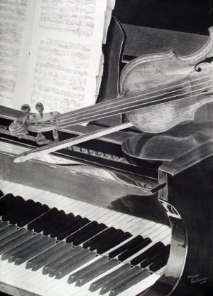 Stock Image Violin And Piano