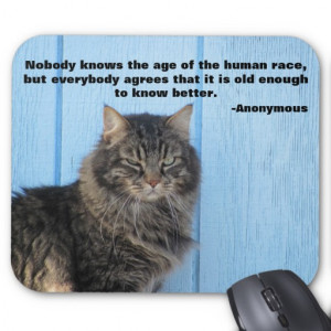 Grumpy Angel with Anonymous Quote Mousepads