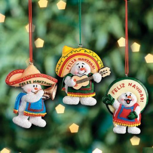 Feliz Navidad Snowman Christmas Ornaments/mexican Holiday Decor/tree ...