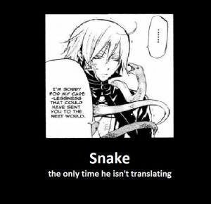 Black Butler ~~ Snake apologizing to his friends :: Note: HES NOT ...