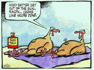 Funny Chicken Tanning Done Cartoon Picture Image - You'd better get ...