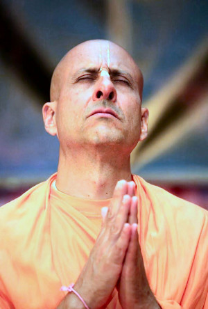 Radhanath Swami Praying