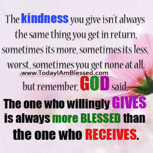 at all but remember god said the one who willingly gives is always ...