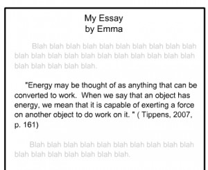 ... quotation looks like with a proper in-text reference using APA style