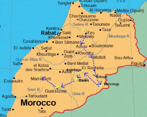 Marrakech Morocco Atlas Mountains Map