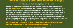 Imam Shafi's (r.a) Isthighasa at the grave of Imam Abu Hanifa (R.A)