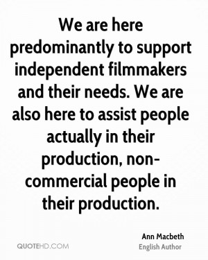 ... in their production, non-commercial people in their production