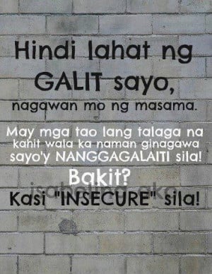 Quotes For Insecure Girls Tagalog #1