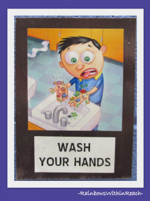 ... the washing of hands. How about this one above the bathroom sink