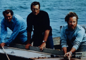 Still of Richard Dreyfuss, Roy Scheider and Robert Shaw in Jaws (1975)