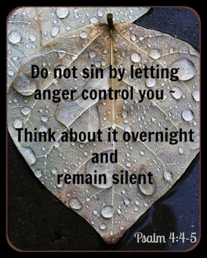 Don’t Sin By Letting Anger Control You