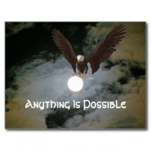 Anything Is Possible Eagle Inspirational Postcard