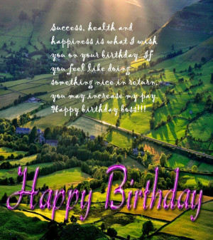 Happy Birthday Wishes For Boss- Birthday Message and Quotes « 123 ...