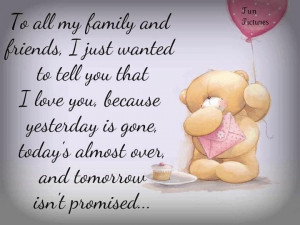 Tomorrow isn't promised