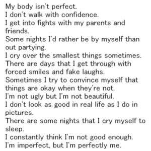 My body isn t perfect quote
