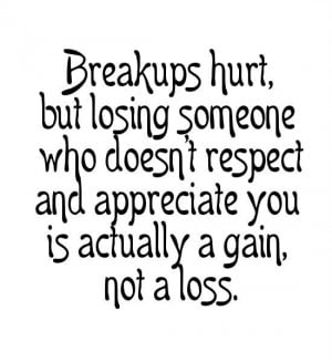 ... who doesn't respect and appreciate you is actually a gain, not a loss