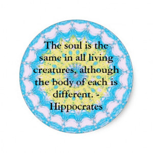 Hippocrates Animal Rights Quote Stickers