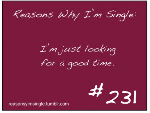 Reasons why I'm single
