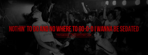 The Ramones I Wanna Be Sedated Quote Facebook Cover