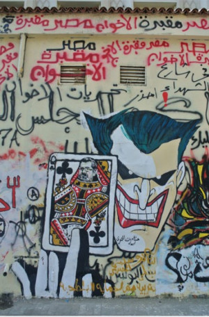Graffiti Mural Art on Muhammad Mahmoud Street, downtown Cairo ...