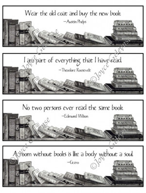 Bookmarks, Book Lover Quotes: Pencil Drawing, Stacks of Books ...
