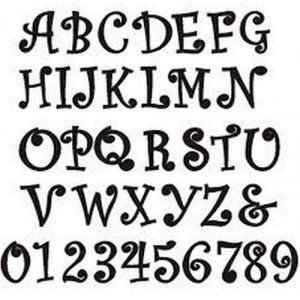 Curlz Font Letters and numbers